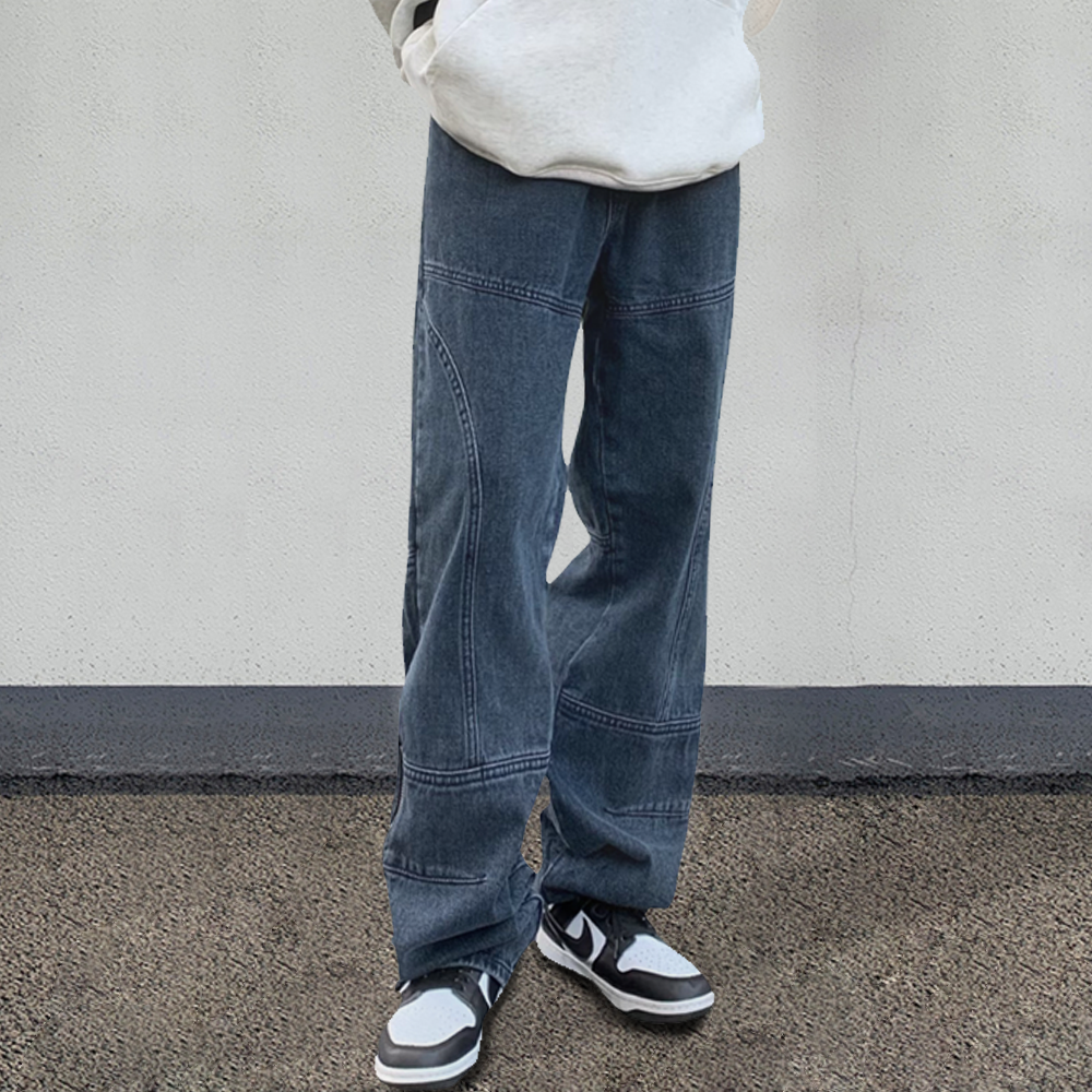 Casual Versatile Solid Color Jeans