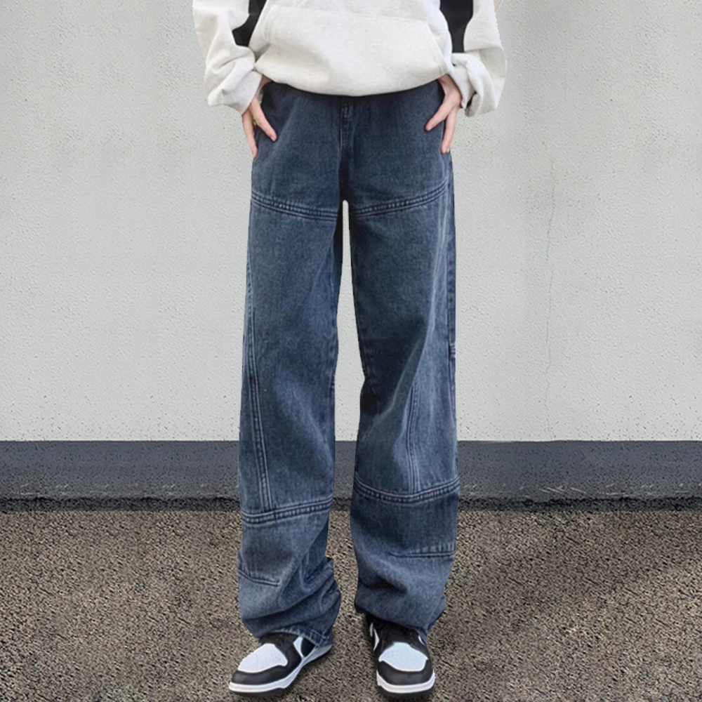 Casual Versatile Solid Color Jeans