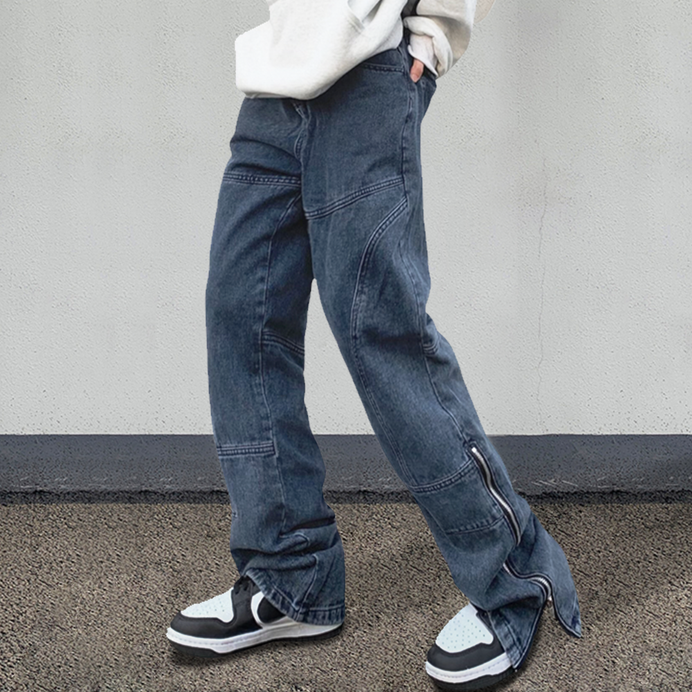 Casual Versatile Solid Color Jeans