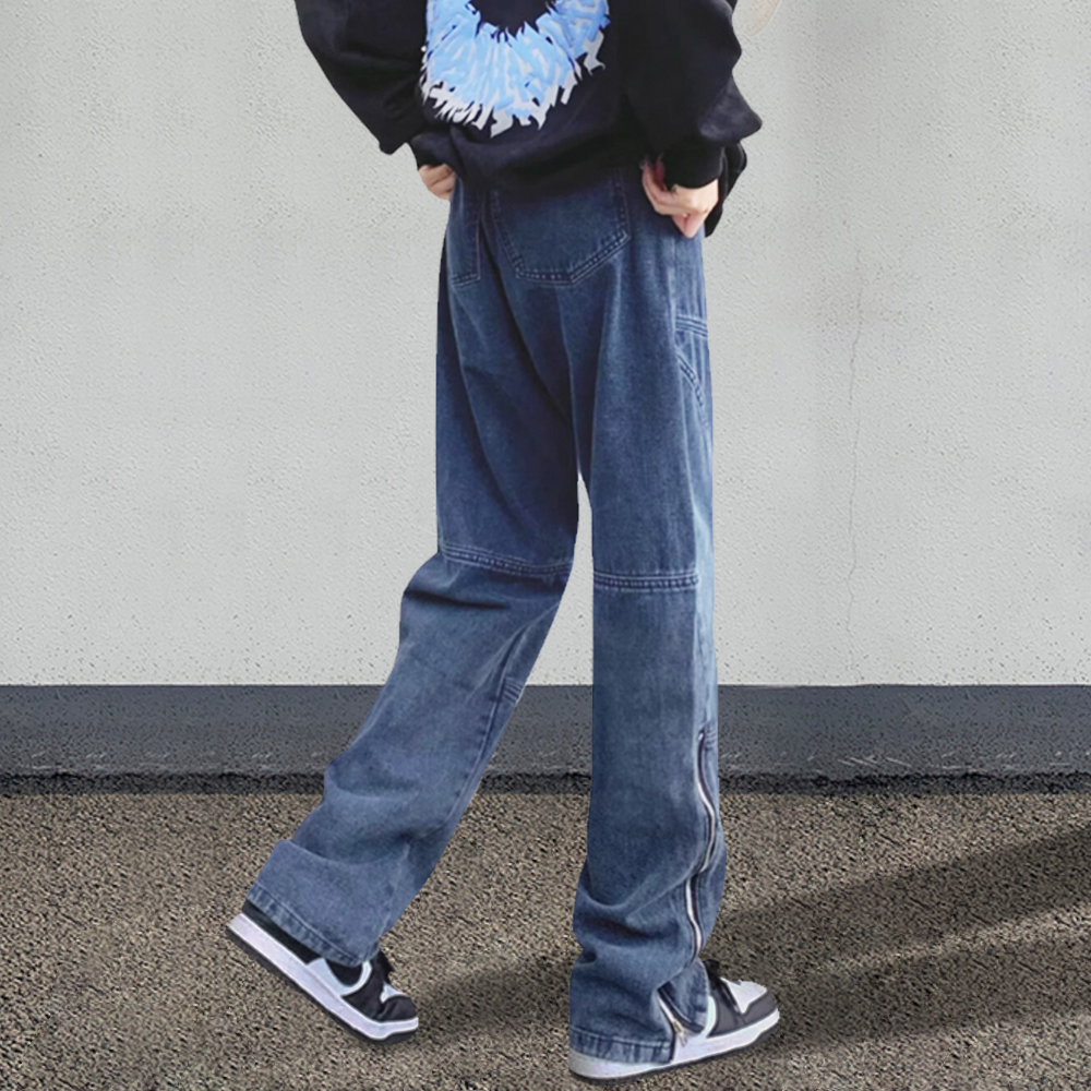 Casual Versatile Solid Color Jeans