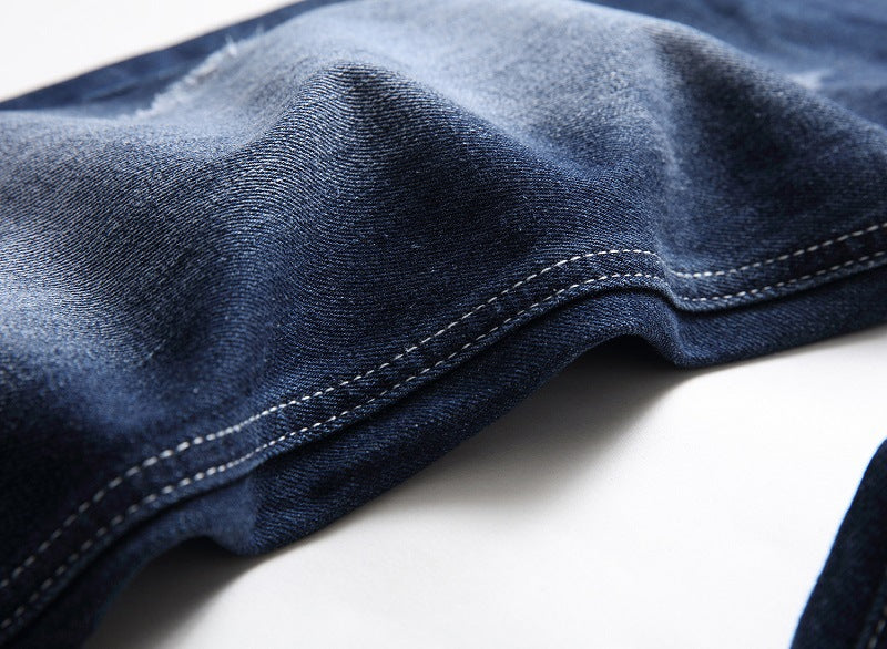 Men's Straight Jeans Washed Trendy Pants