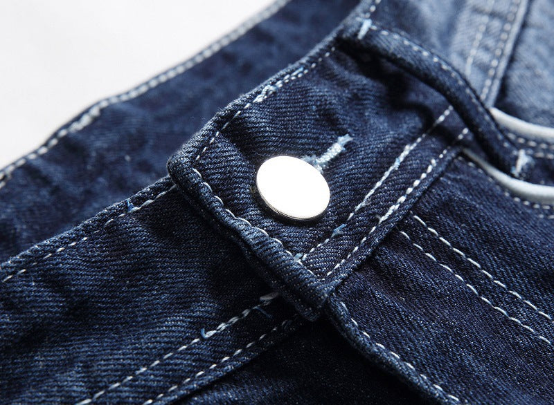 Men's Straight Jeans Washed Trendy Pants