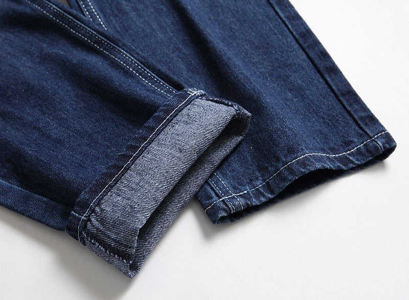 Men's Straight Jeans Washed Trendy Pants