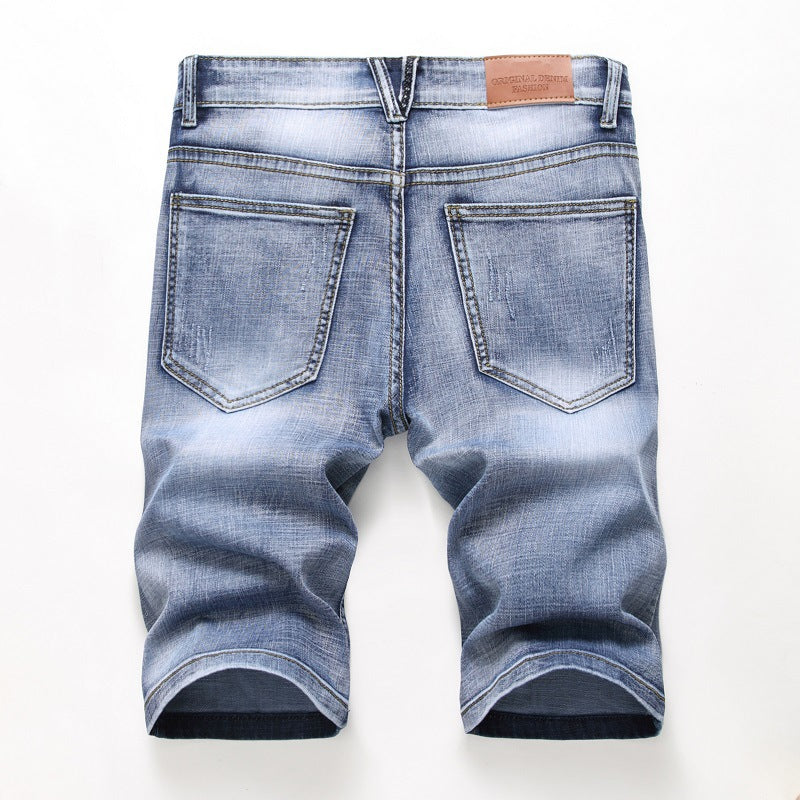 Men Shorts Ripped Jeans Casual Denim Pants