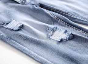 Men Shorts Ripped Jeans Casual Denim Pants