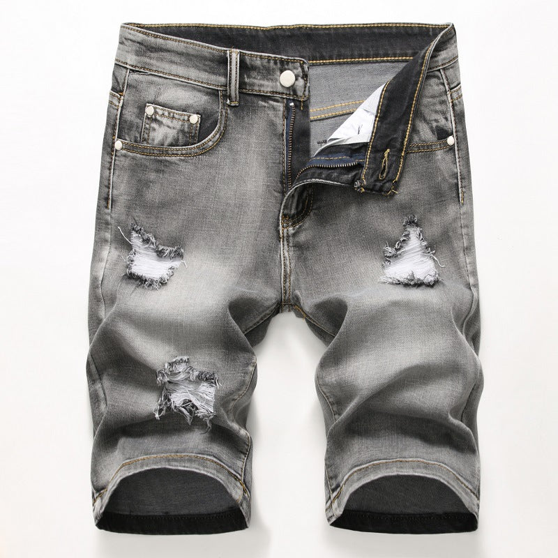 Men Shorts Ripped Jeans Casual Denim Pants