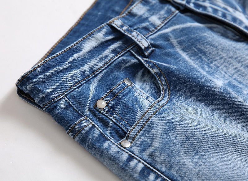 Casual Mens Skinny Jeans Hip Hop Denim Trousers