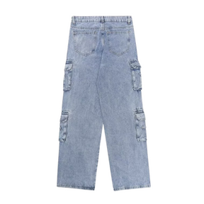 Urban Multi-Pocket Straight Leg Cargo Jeans