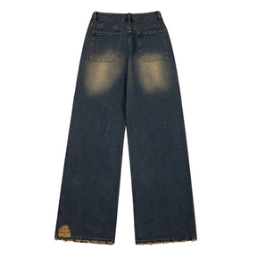 Vintage Artistic Distressed Ripped Jeans