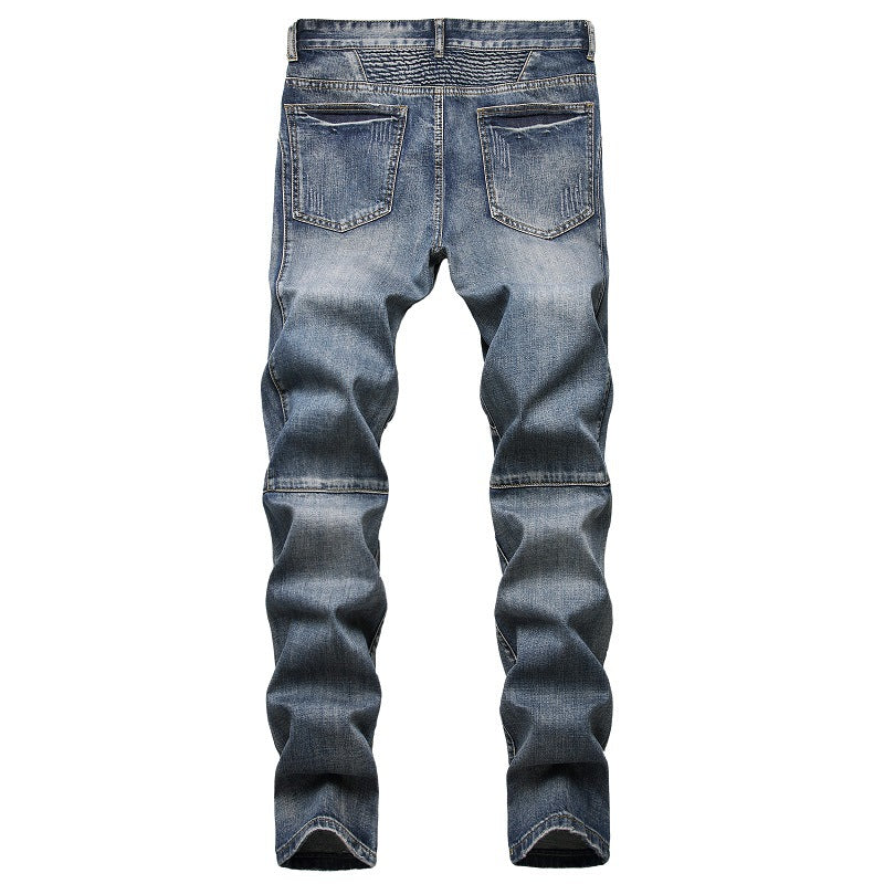 Men's Jeans Personalized Retro Zipper Pants