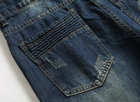 Retro Men's Jeans Fashion Trend Ripped Pants