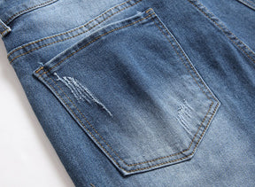 Printed Stretch Light Color Jeans Trendy Pants