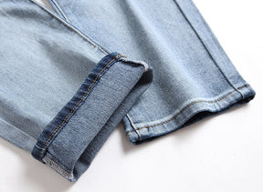 Printed Stretch Light Color Jeans Trendy Pants
