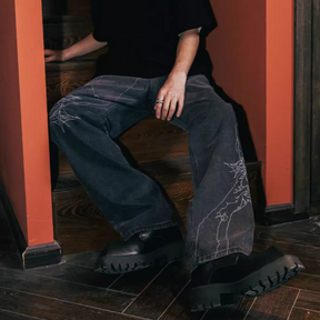 High Street Embroidered Jeans