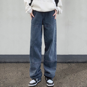 Casual Versatile Solid Color Jeans