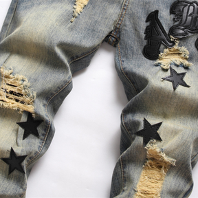 American Street Stars Ripped Stacked Jeans
