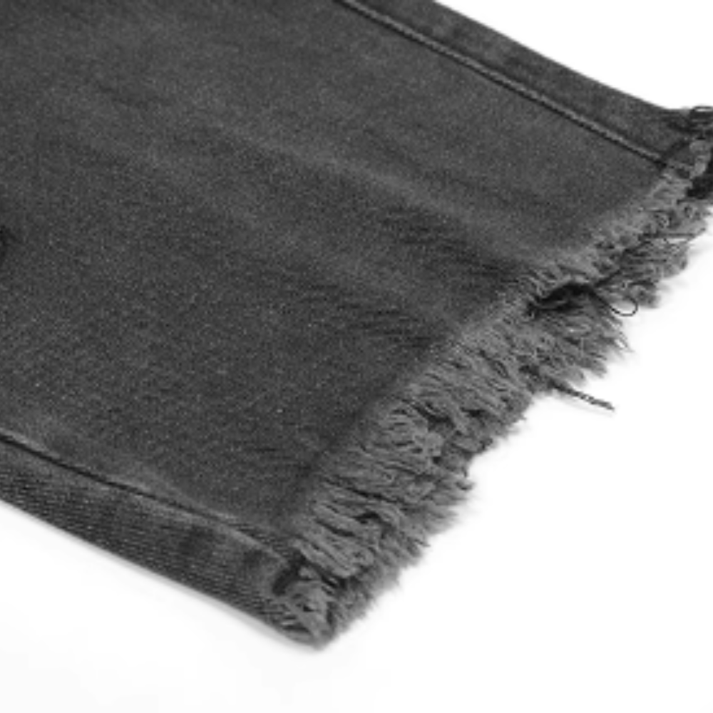 Hip Hop Big Pentagram Distressed Jeans