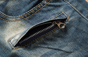 Men's Biker Jeans Skinny  Distressed Ripped Denim Pants