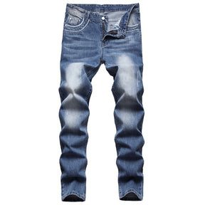 Men's Straight Jeans Washed Trendy Pants