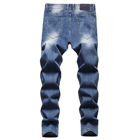 Men's Straight Jeans Washed Trendy Pants