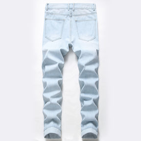 Men's Jeans Fashion Casual Hole Denim Trousers