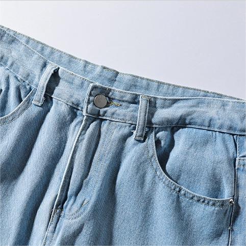 High Street Pure Color Straight Jeans