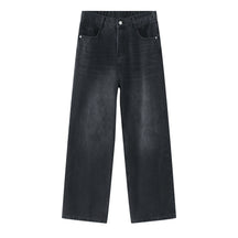 Men's Loose Elastic Waist Straight Casual Jeans