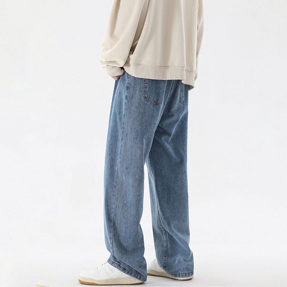 High Street Pure Color Straight Jeans