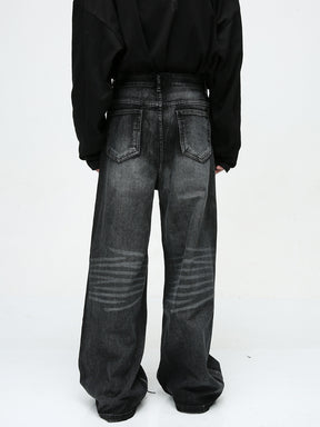 New High Street Handsome Floor-Length Straight Loose Jeans