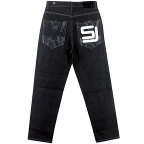 Men's Baggy Loose Fit Hip Hop Wash Denim Pants Street Fashion Classic Dance Skateboard Pants